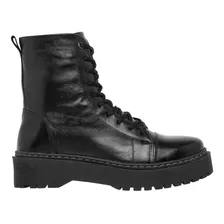 Bota Coturno Militar Feminino Confortável Couro Legitimo