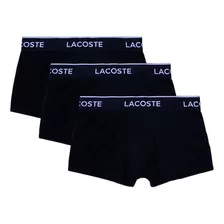 Boxer Algodon Lacoste Pack X3 Court Sous Vetement Azul