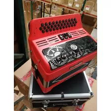 Acordeon Fa Rojo 3 Registros Farinelli Premium 3412frhg