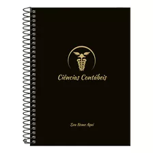 Caderno Personalizado Colegial Profissões Preto Gold 15 Mat