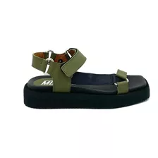 Sandalias Mujer Cuero Plataforma Verano Base Goma