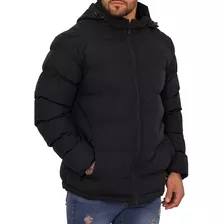 Casaco Masculino Inverno Puffer Sobretudo Forro Pelinho