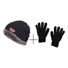 Kit Touca Gorro Térmica Forrada Para Frio Intenso Luva