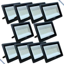 Kit 10 Refletor Led Holofote 400w Bivolt Prova D'água