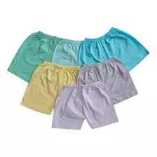 Kit 3 Bermuda Lisa Shorts Bebe Infantil Algodão