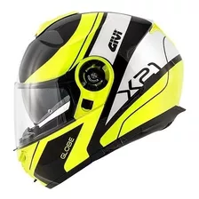 Capacete Givi Globe Amarelo Articulado Óculos Interno - M/58 Cor Amarelo Fluor Tamanho Do Capacete 58