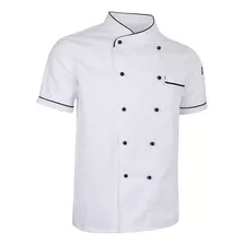 Jaqueta Chef Uniforme Manga Curta Hotel Cozinha Chefwear