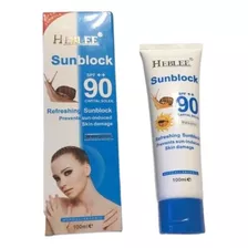 Heblee Protector Solar Con Baba De Caracol Spf 90 Waterproof