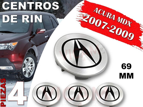 Kit De Centros De Rin Acura Mdx 2007-2009 69 Mm (gris) Foto 2