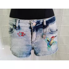 Short Mujer Jeans Rapsodia Bordado