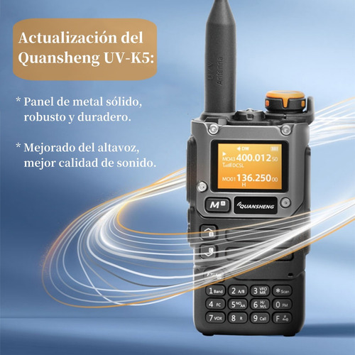 Walkie Talkie 50-600 Mhz Panel De Actualizacin Metlico De Foto 2