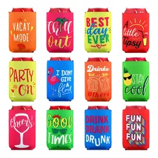 Paquete De 12 Fundas Festoneadas Para Enfriar Latas De Cerve