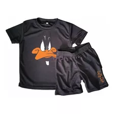 Conjunto Deportivo Verano Niños/as Pato Lucas Remera +short 