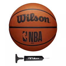 Kit Bola De Basquete Oficial Nba Wilson Drv Tamanho 7+ Bomba