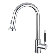 Torneira Cozinha Monocomando Com Ducha Extensível Cromada