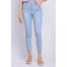 Calça Feminina Jeans Cigarrete Delavê Polo Wear Jeans Claro