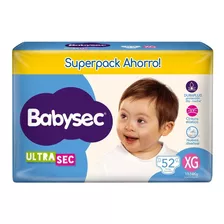 Pañales Babysec Ultrasec Ahorrapack Xg X 52 Unidades