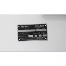 Placa De Identificação Para Bomba Wayne