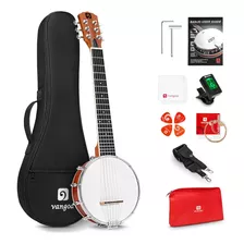 Mini Guitarra Banjo De 6 Cuerdas, Guitarra Banjo De Viaje De