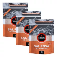 Kit 3 Pouchs De Sal Rosa Do Himalaia Fino 1kg Cada - Smart