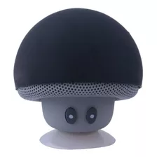 Mini Caixa De Som Bluetooth Cogumelo Speaker Preta Elistooop