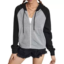 Campera Canguro Mujer Hoddie Ranglan Algodon Premium