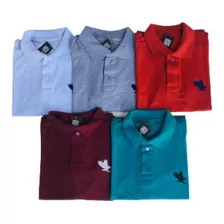 Camisa Gola Polo Masculina Kit C/ 10 Camiseta Cores Variadas