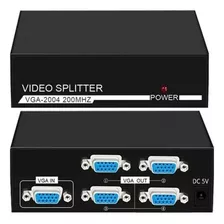 Splitter Hub De Video Divisor Vga 1 Entrada E 4 Saídas