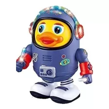 Pato Del Espacio Bailarin Luz Musica Dance Robot Astronauta Color Azul Personaje Space Duck