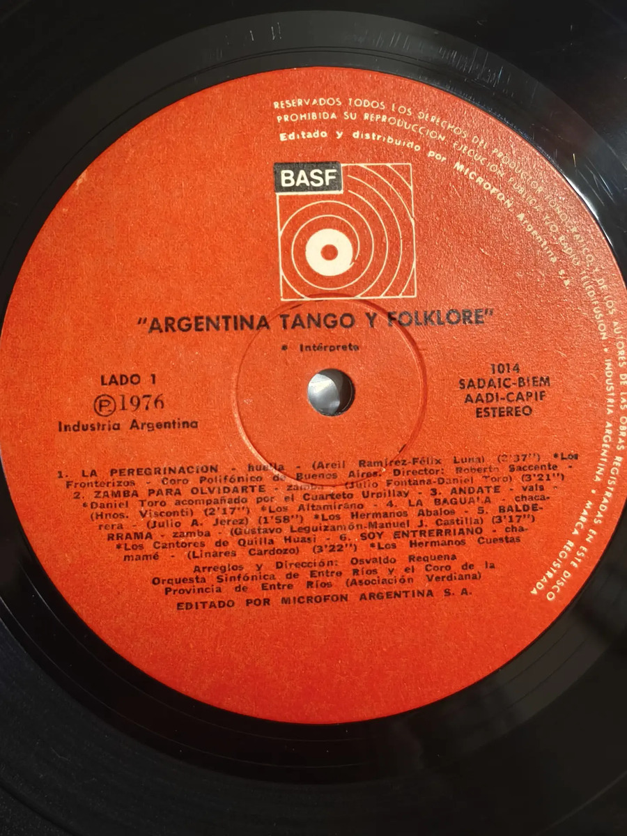 Varios Artistas - Argentina Tango Y Folklore - vinilo 1976