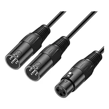 Cable Divisor J&d Xlr, 3 Clavijas Con Cubierta De Pvc 2 Xlr 