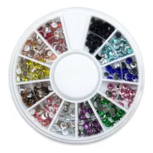 Disco Strass Pedrarias 3 Mm Decoração De Unhas, Multicolor