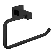 Porta Papel Higiênico Quadrado Preto Fosco Black