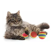 Pelotas Goma Multicolor Juguete Para Mascota Gato 4 Unidades