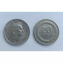 Moneda Colombia 20 Centavos 1968