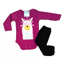 Conjunto Nena Varon Bebe Body Manga Larga Pantalon Algodon