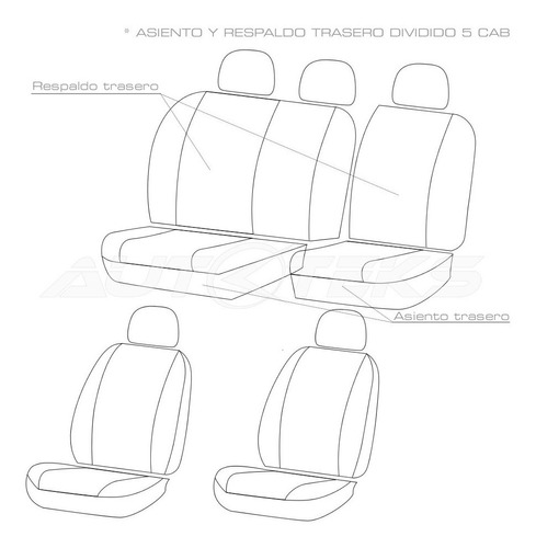 Cubre Asientos Vw Vento 2014-2020 Fundas 5 Cabeceras Sedan Foto 2