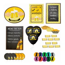 Kit Festa Boteco Decoração Completa Fácil 33 Pçs +25 Bexigas