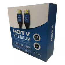 Cabo Hdmi 10m Blindado 2.0 Ethernet 10 Metros 4k 3d 2160p