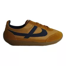 Tenis Panam Hombre-mujer Ocre Casuales 