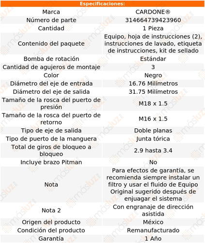 (1) Caja Direccin Hidrulica Tahoe 8 Cil 5.3l 00 Reman Foto 4