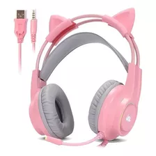 Fone De Ouvido Over-ear Gamer Knup Kp-ga04 Com Luz Led