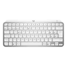 Teclado Bluetooth Logitech Master Series Mx Keys Mini Qwerty Español Color Gris Pálido Con Luz Blanca