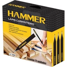 Lápis Marceneiro Profissional Hammer C 72 Unids. Carpinteiro
