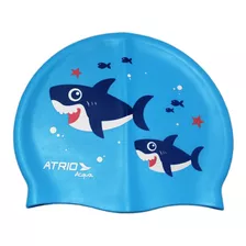 Touca Infantil Para Natação Em Silicone Azul E Rosa Atrio