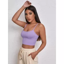 Cropped Blusinha Feminina Alcinha Suplex Top De Academia