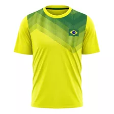 Camiseta Braziline Copa Regia Brasil Masculino - Amarelo