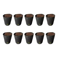 Combo 10 Macetas Geotextil Tela De 15 Litros Salamanca Grow 