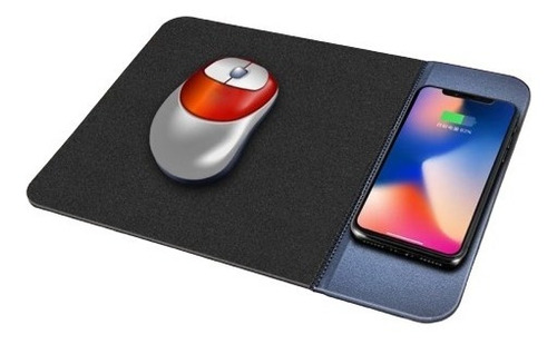 Mouse Pad Carga Inalambrica Negro Wireless Charger Celular