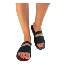 Sandalias Cuero Doble Tira Chatita Artesanal 